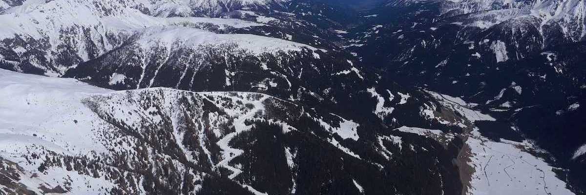 Flugwegposition um 13:01:34: Aufgenommen in der Nähe von Gemeinde Obertilliach, 9942 Obertilliach, Österreich in 2644 Meter